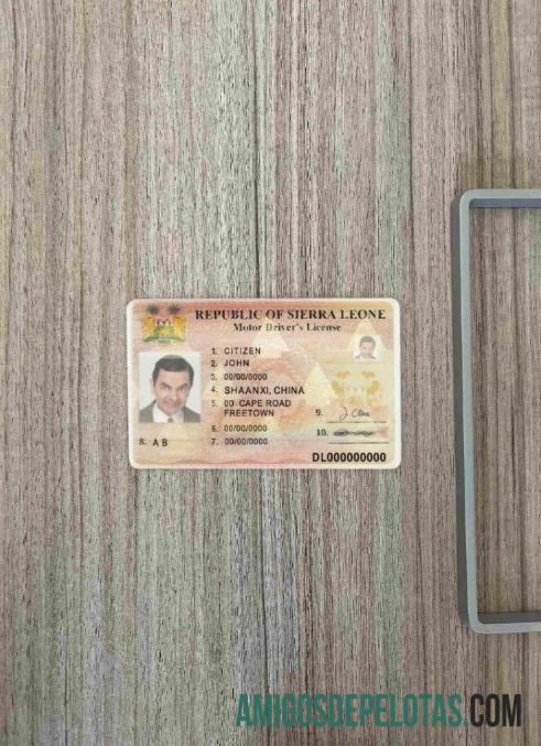 Serra Leoa DL fotovisual frontal exemplo real